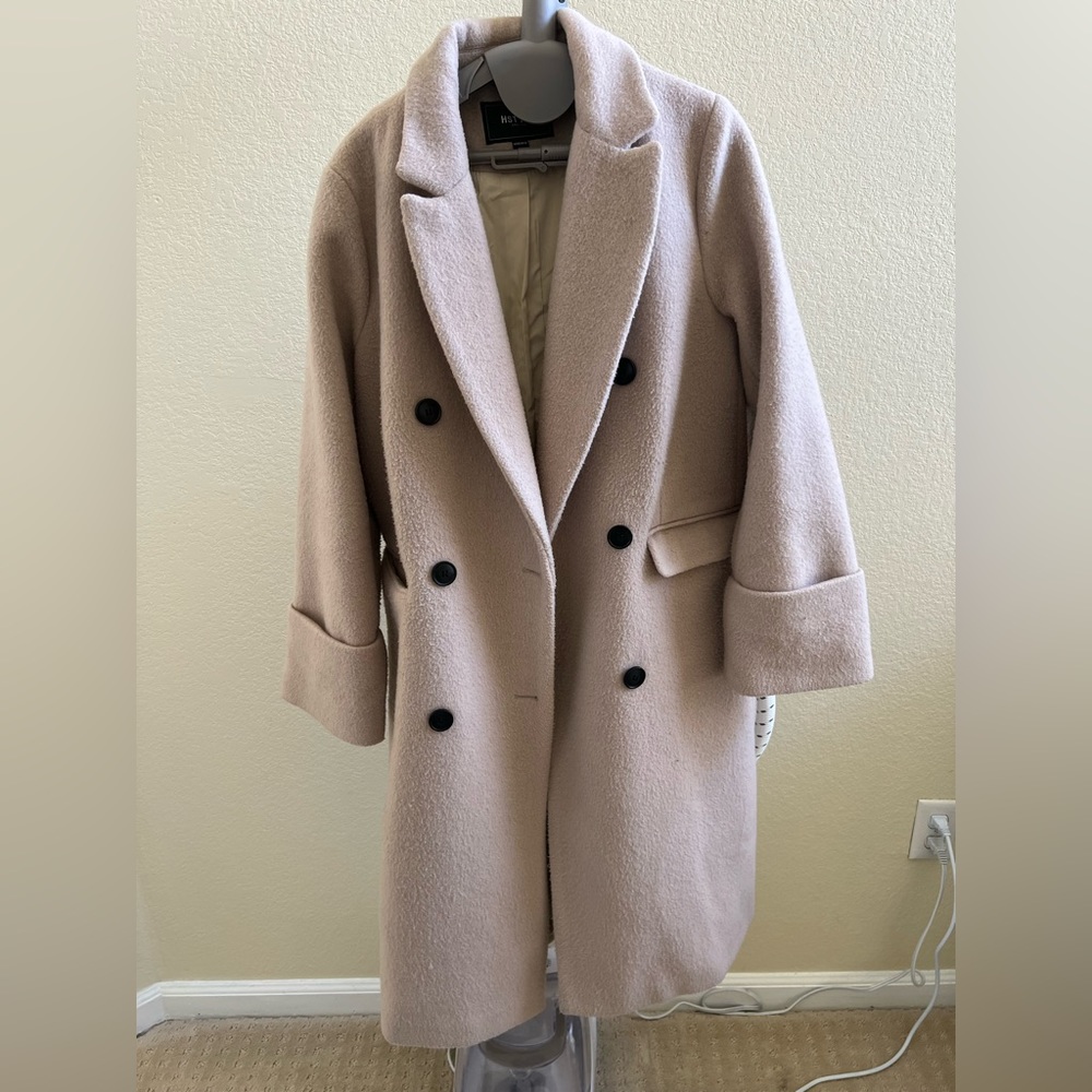 Women wool breasted coat